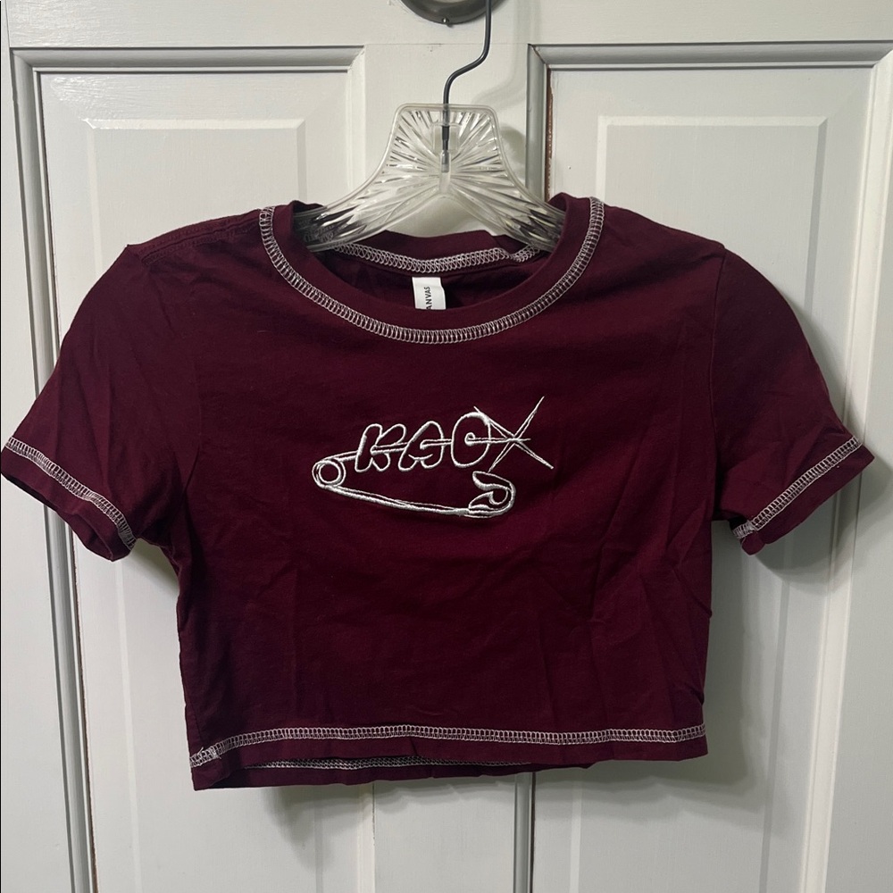 KAO Sorority Bella Canvas Maroon Cotton Baby Tee